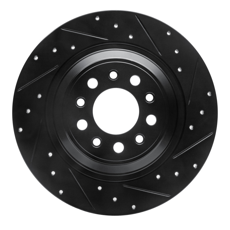Jeep Cherokee Brake Rotor (1) - Rear Right - DFC - Drilled & Slotted - Black - `14-`23 Jeep Cherokee Brake Rotor (1) - Rear Right - DFC - Drilled & Slotted - Black - `14-`23