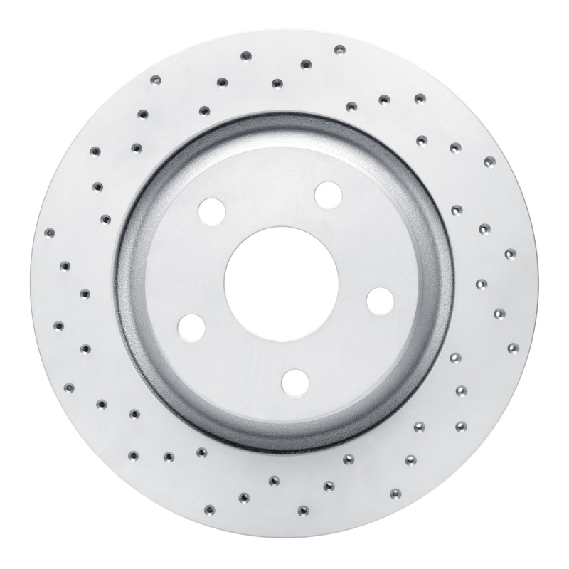 Jeep Wrangler Brake Rotor (1) - Front Left - DFC - Drilled Geoperformance - `12-`18