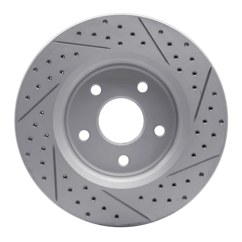 Jeep Commander Brake Rotor (1) - Front Right - DFC - Geoperformance Rotor - Drilled & Slotted - `05-`10