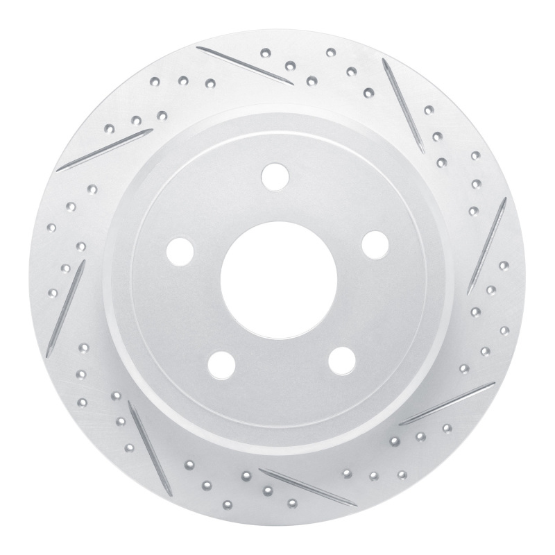 Jeep Grand Cherokee Brake Rotor (1) - Rear Right - DFC - Drilled & Slotted Geoperformance - `05-`10