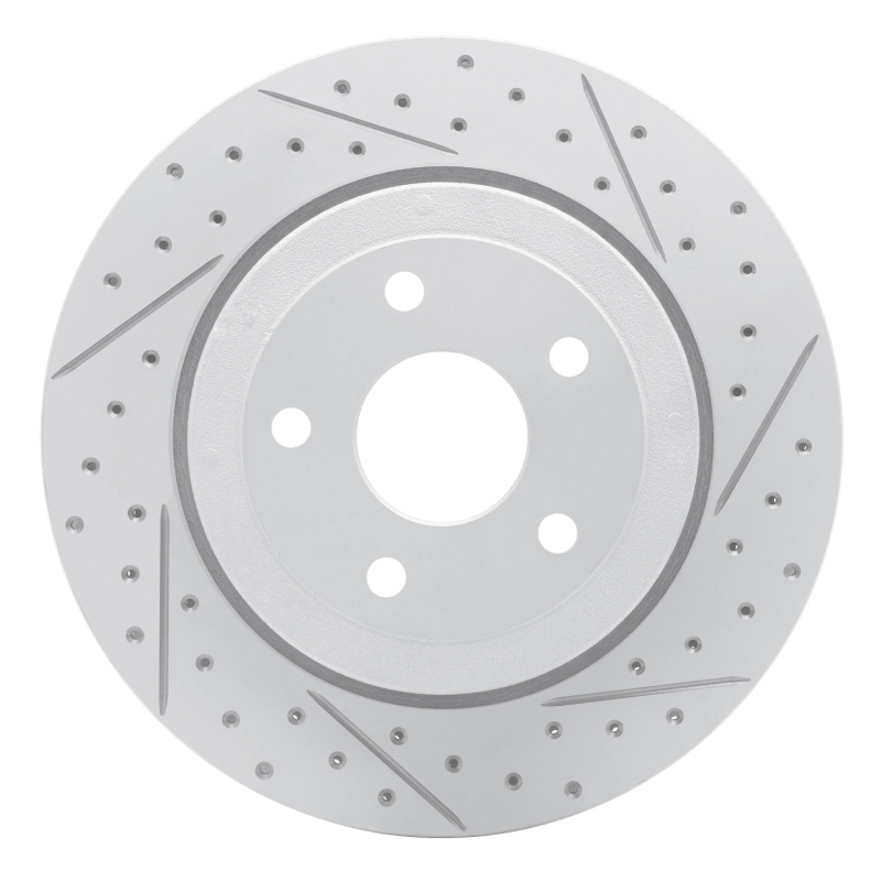 Jeep Grand Cherokee Brake Rotor (1) - Rear Right - DFC - Geoperformance Drilled & Slotted - `06-`10