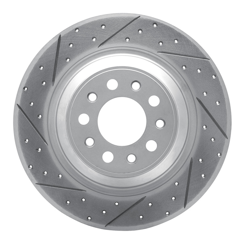 Jeep Cherokee Brake Rotor (1) - Rear Left - DFC - Geoperformance Drilled & Slotted - `14-`23 Jeep Cherokee Brake Rotor (1) - Rear Left - DFC - Geoperformance Drilled & Slotted - `14-`23