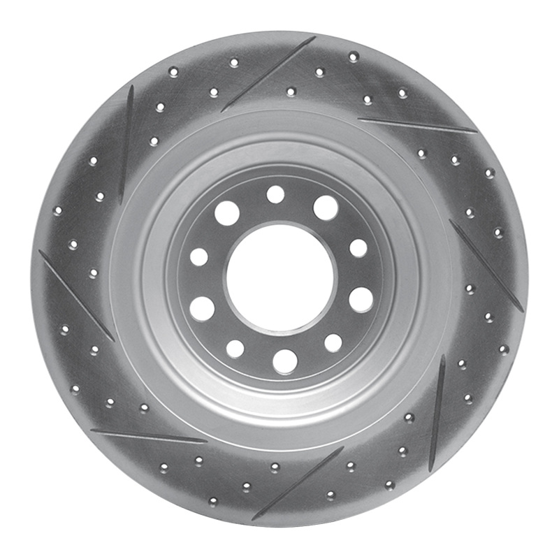 Jeep Cherokee Brake Rotors (1) - Rear Right - DFC - Drilled & Slotted Geoperformance - `14-`23