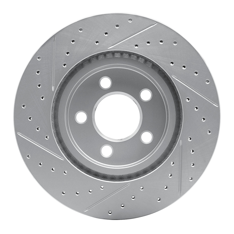 Jeep J8 Brake Rotor (1) - Front Right - DFC - Geoperformance, Drilled and Slotted - `08-`12