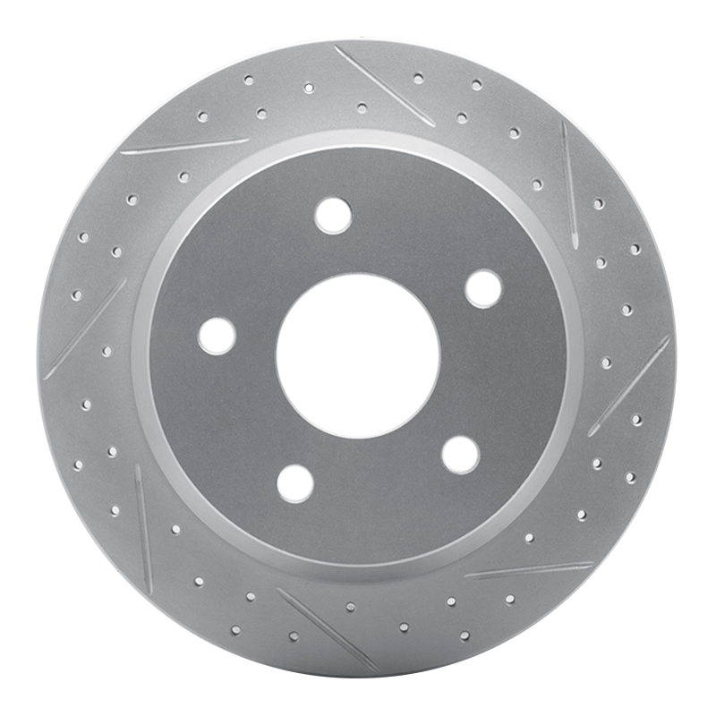 Jeep Grand Cherokee Brake Rotor (1) - Rear Right - DFC - Drilled & Slotted Geoperformance - `99-`04