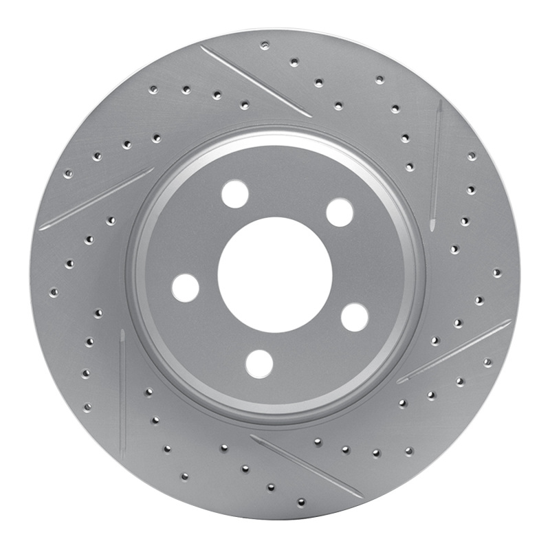 Jeep Liberty Brake Rotor (1) - Front Right - DFC - Drilled & Slotted Geoperformace - `02-`07