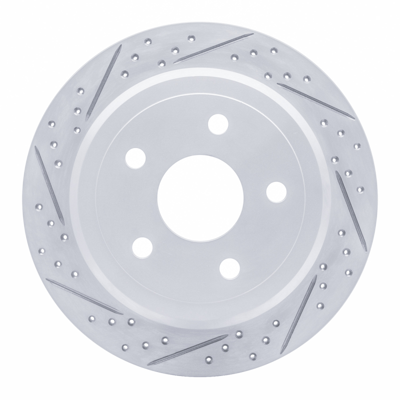 Jeep Wrangler Brake Rotor (1) - Rear Left - DFC - Drilled & Slotted Geoperformance - `07-`18