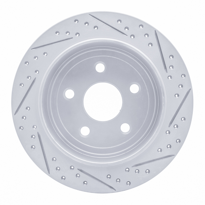 Jeep Wrangler Brake Rotor (1) - Rear Left - DFC - Drilled & Slotted Geoperformance - `07-`18