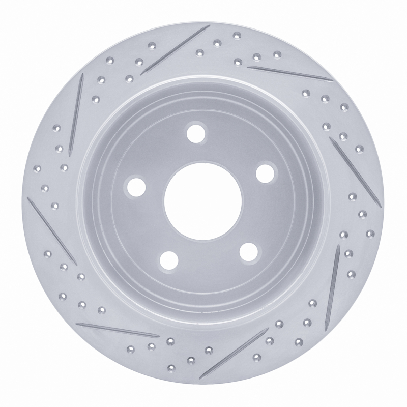 Jeep Wrangler Brake Rotor (1) - Rear Right - DFC - Geoperformance Drilled & Slotted - `07-`18