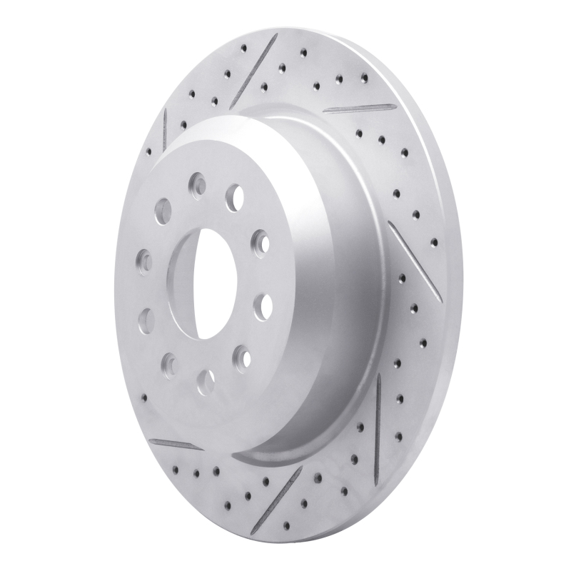 Jeep Wrangler Brake Rotor (1) - Rear Left - DFC - Drilled & Slotted Geoperformance - `18-`25