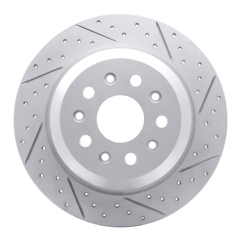 Jeep Wrangler Brake Rotor (1) - Rear Right - DFC - Geoperformance + Drilled and Slotted - `18-`25
