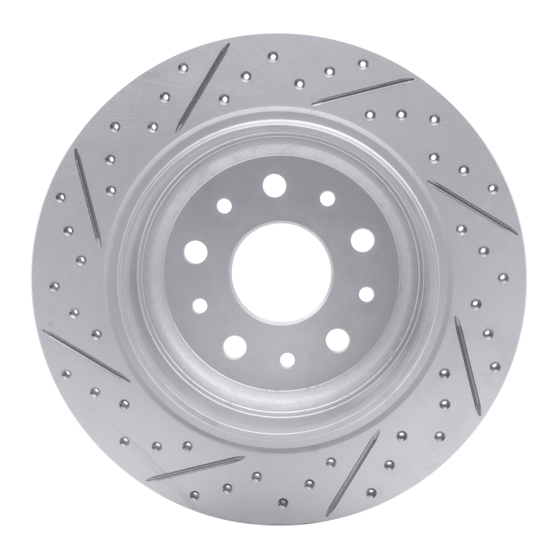 Jeep Wrangler Brake Rotor (1) - Rear Right - DFC - Geoperformance + Drilled and Slotted - `18-`25