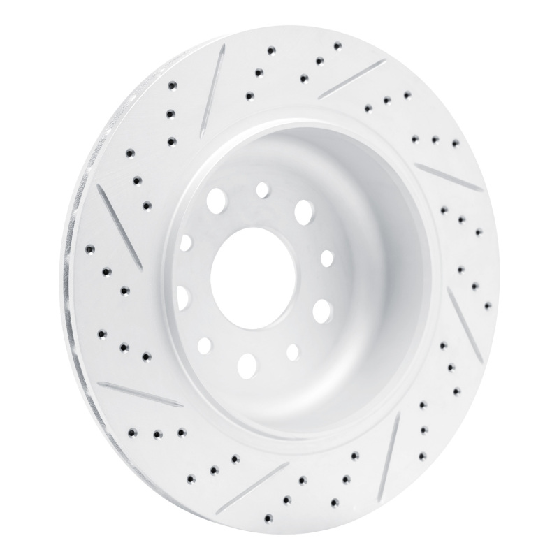 Jeep Wrangler Brake Rotor (1) - Rear Left - DFC - Drilled & Slotted Geoperformance - `20-`25