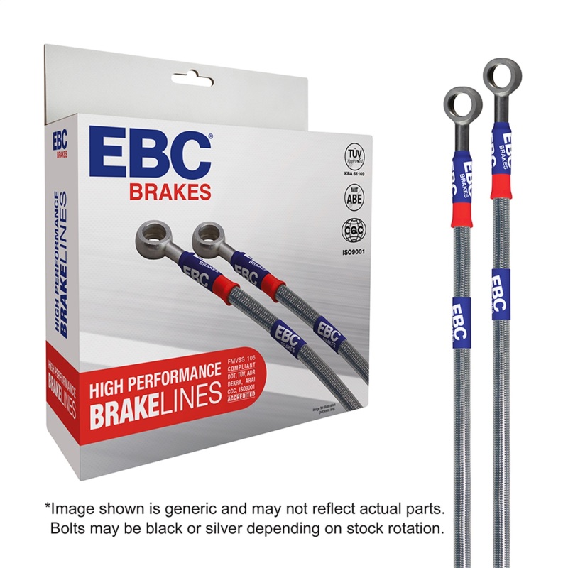 Jeep Wrangler Brake Line Kit - Front + Rear - EBC - Stainless Steel - `03-`06