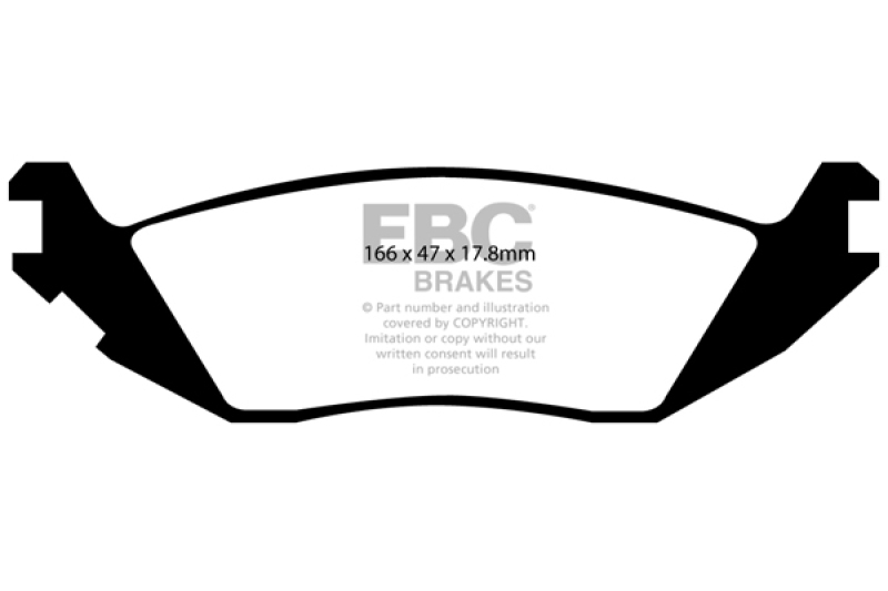 Jeep J8 Brake Pads - Rear - EBC - Bluestuff NDX - `07-`11 Jeep J8 Brake Pads - Rear - EBC - Bluestuff NDX - `07-`11