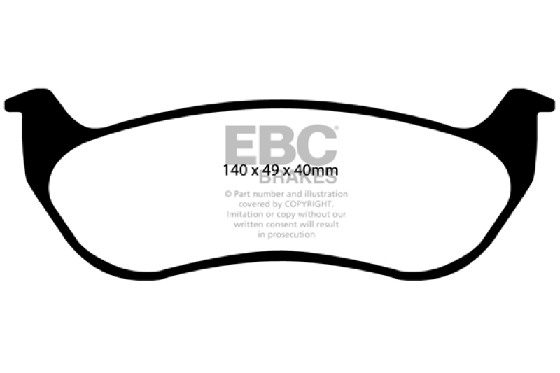 Jeep Liberty Brake Pads - Rear - EBC - Extra Duty - `02-`07 Jeep Liberty Brake Pads - Rear - EBC - Extra Duty - `02-`07