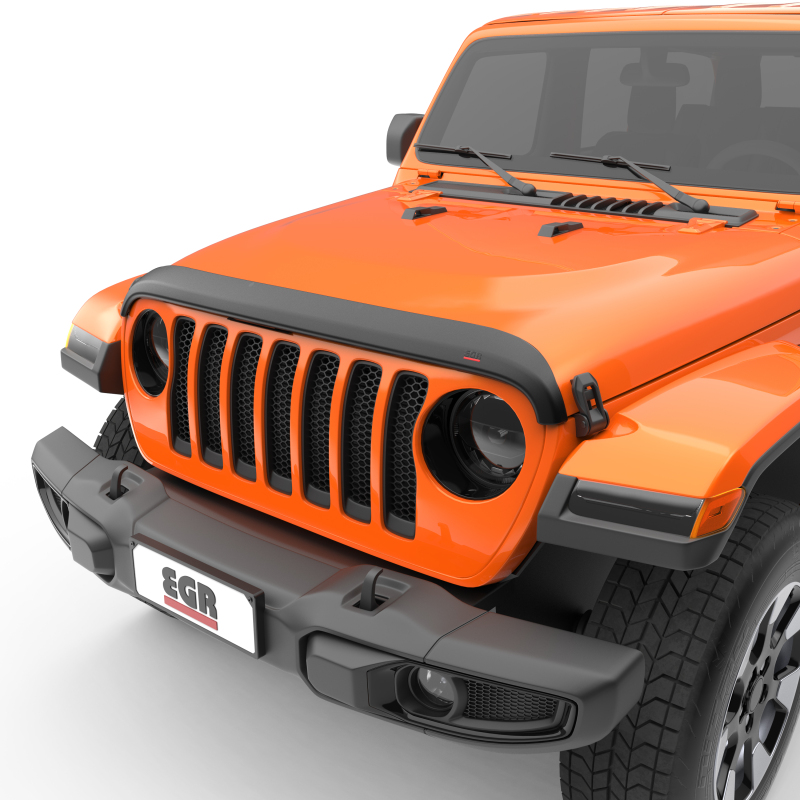 Jeep Wrangler Hood Guard - EGR - Superguard - Matte Black - `18-`25 Jeep Wrangler Hood Guard - EGR - Superguard - Matte Black - `18-`25