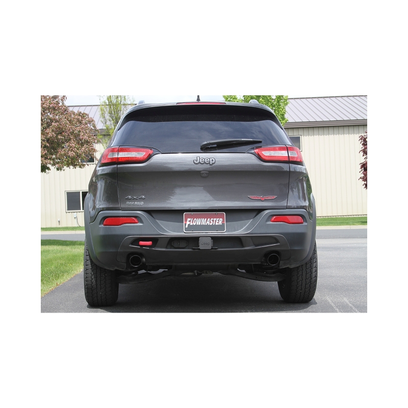 Jeep Cherokee Performance Exhaust - Rear - Flowmaster - FlowFX Cat-Back - Black - `14-`22