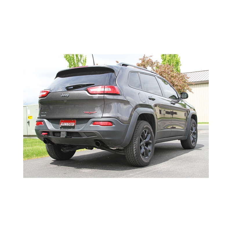 Jeep Cherokee Performance Exhaust - Rear - Flowmaster - FlowFX Cat-Back - Black - `14-`22