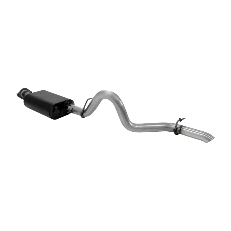 Jeep Wrangler Performance Exhaust - Single Rear Exit - Flowmaster - Force II Cat-Back - Brushed Stainless Steel - `00-`06