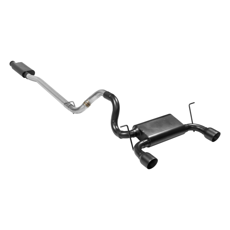 Jeep Wrangler JL Performance Exhaust - Dual Out Rear - Flowmaster - American Thunder Cat-Back - Black - `18-`26