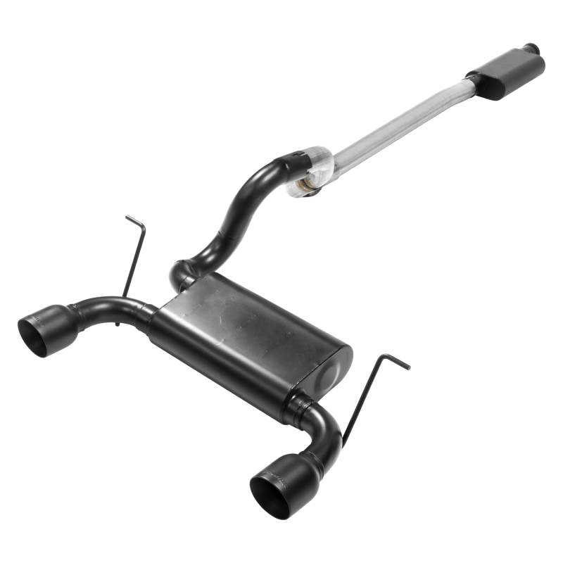 Jeep Wrangler JL Performance Exhaust - Dual Out Rear - Flowmaster - American Thunder Cat-Back - Black - `18-`26