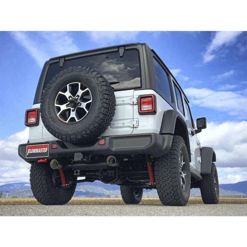 Jeep Wrangler JL Performance Exhaust - Rear - Flowmaster - Force II Axle-Back - `18-`26