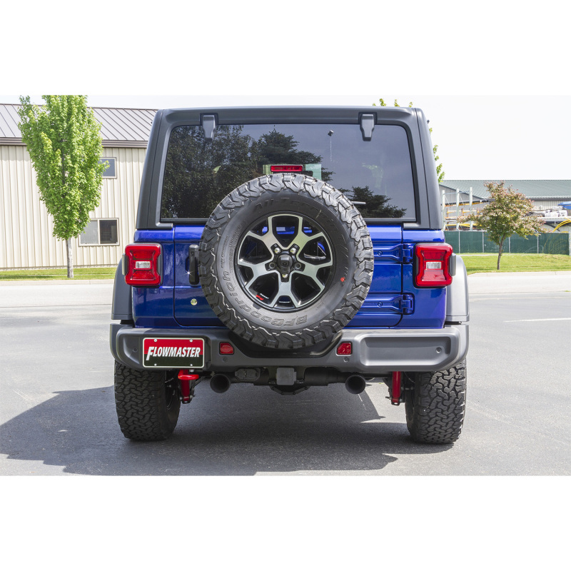 Jeep Wrangler JL Sahara Performance Exhaust - Flowmaster - Outlaw Cat-Back - Black - `20-`23