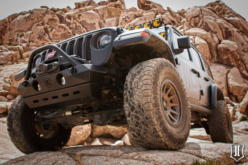 Jeep Gladiator JT Front Bumper Skid Plate - ICON - Pro Series - Semi-Gloss Black - `20-`27