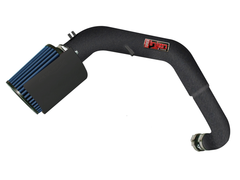Jeep Rubicon Performance Air Intake - Injen - Power-Flow System with Diamond Plate Heat Shields - Wrinkle Black - `04-`06