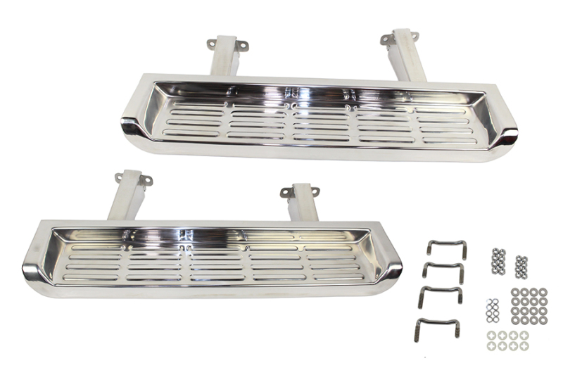 Jeep TJ Side Steps - Kentrol - Polished Silver - `01-`06