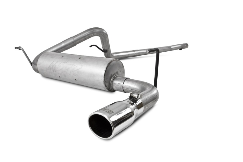 Jeep Wrangler Performance Exhaust - Rear - MBRP - Armor Lite Cat-Back, Single Rear Exit, 2.5 in. Aluminized Steel, 3.75 in. Tip - 2012