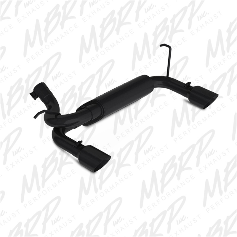Jeep Wrangler Performance Exhaust - Rear - MBRP - Axle Back, Dual Rear Exit, ARMOR BLK - Black - `07-`14