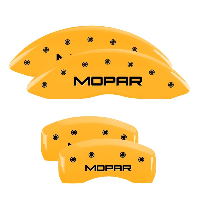 Jeep Compass Caliper Covers - Front + Rear - MGP - MOPAR Engraved - Yellow - `07-`16