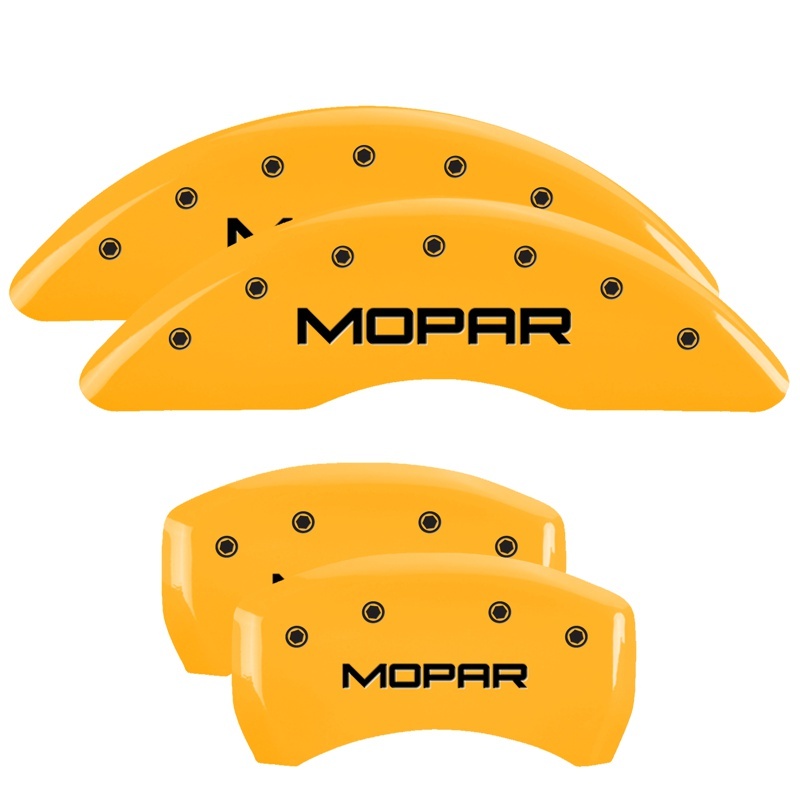 Jeep Cherokee Caliper Covers - Front + Rear - MGP - MOPAR - Yellow - `14-`23