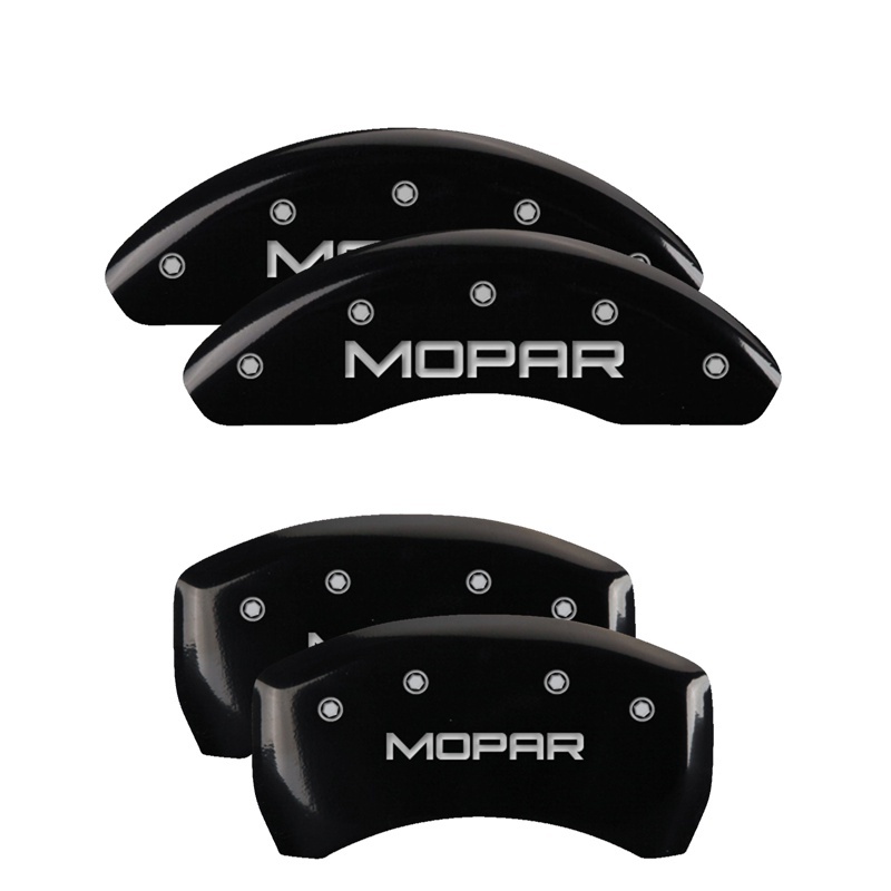 Jeep Cherokee Caliper Covers - Front + Rear - MGP - MOPAR Engraved - Black - `14-`23