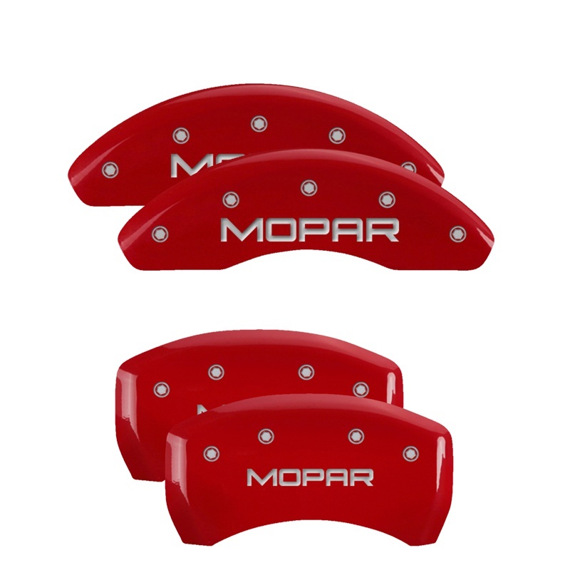 Jeep Compass Caliper Covers - Front + Rear - MGP - MOPAR Engraved - Red - `17-`24