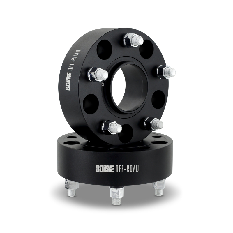 Jeep Wrangler JK Wheel Spacers - Mishimoto - 5x127 - 71.6CB - 50 - 1/2 - Forged 6061-T6 Aluminum - Black - `07-`18