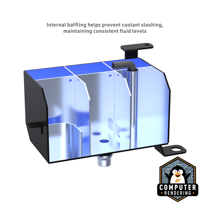 Jeep Wrangler Coolant Reservoir - Mishimoto - TIG-welded Aluminum Expansion Tank - Black - `18-`27