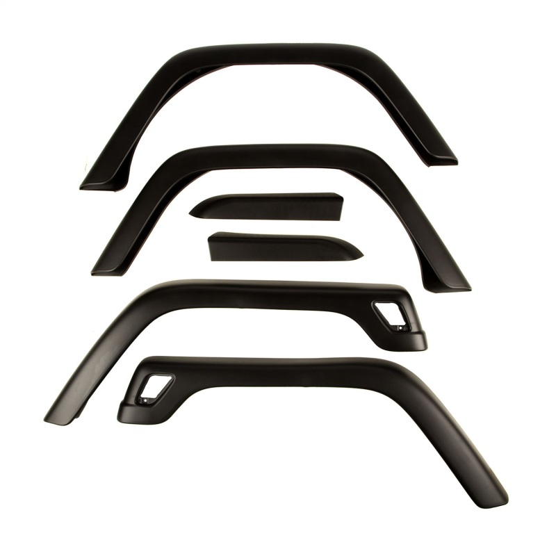 Jeep Wrangler Fender Flares - Front + Rear - OMIX - 6-Piece OE Style - Black - `97-`06