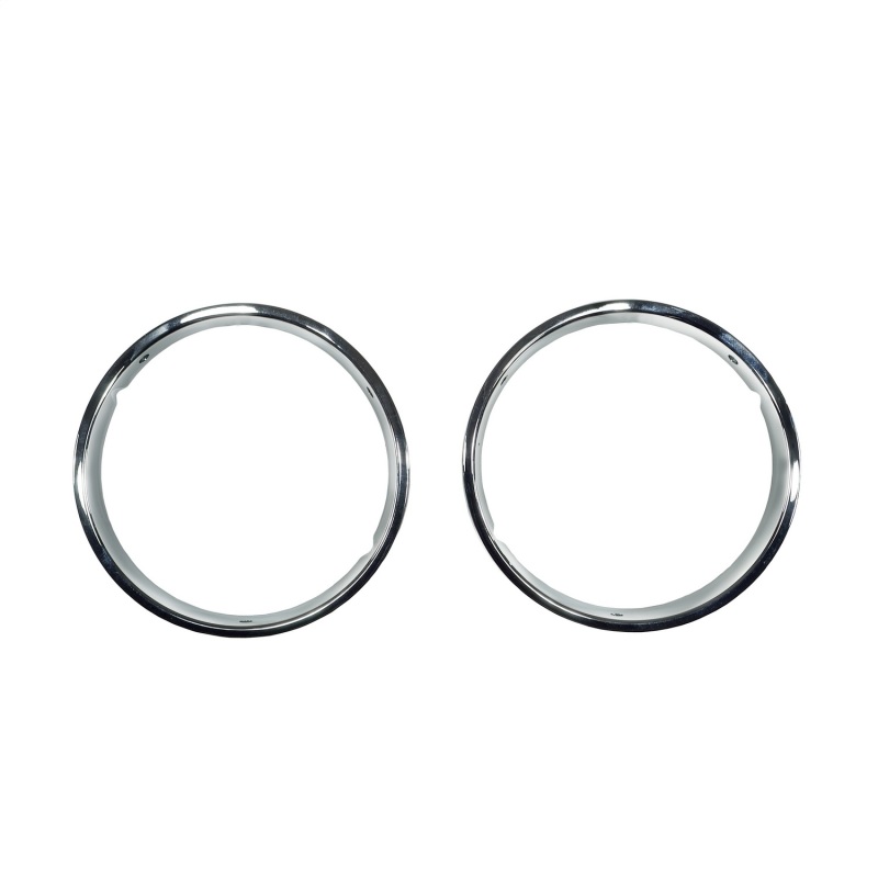 Jeep Wrangler TJ Headlight Bezels - OMIX - Chrome - `97-`06