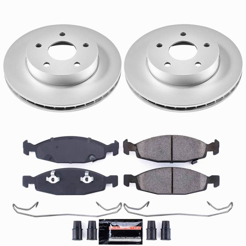 Jeep Grand Cherokee Brake Kit - Front - PowerStop - Z23 Evolution Coated - `99-`02