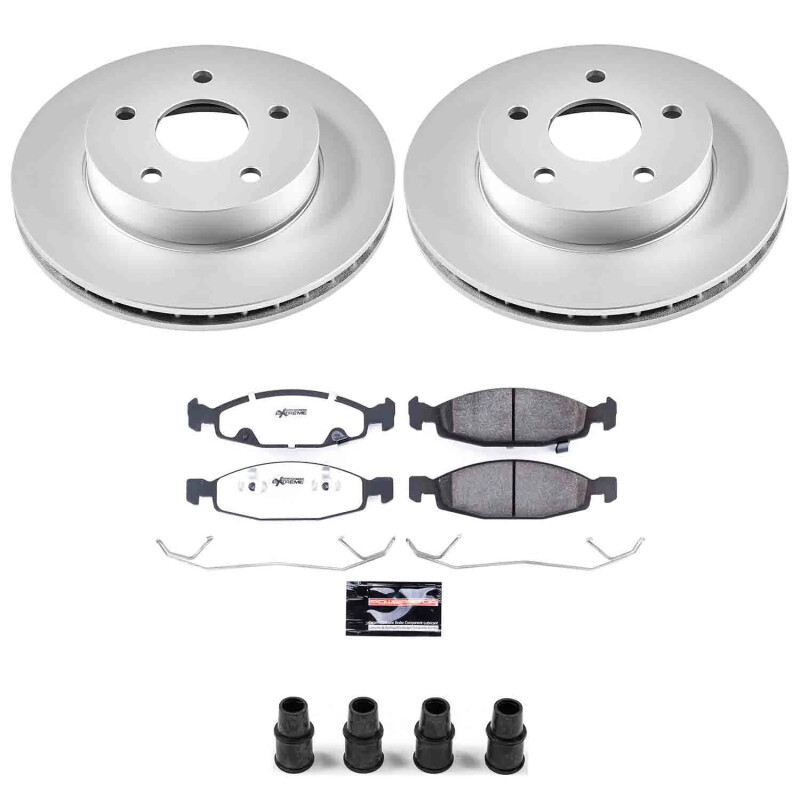 Jeep Grand Cherokee Brake Kit - Front - PowerStop - Z26 Coated Rotors + Pads - `99-`02