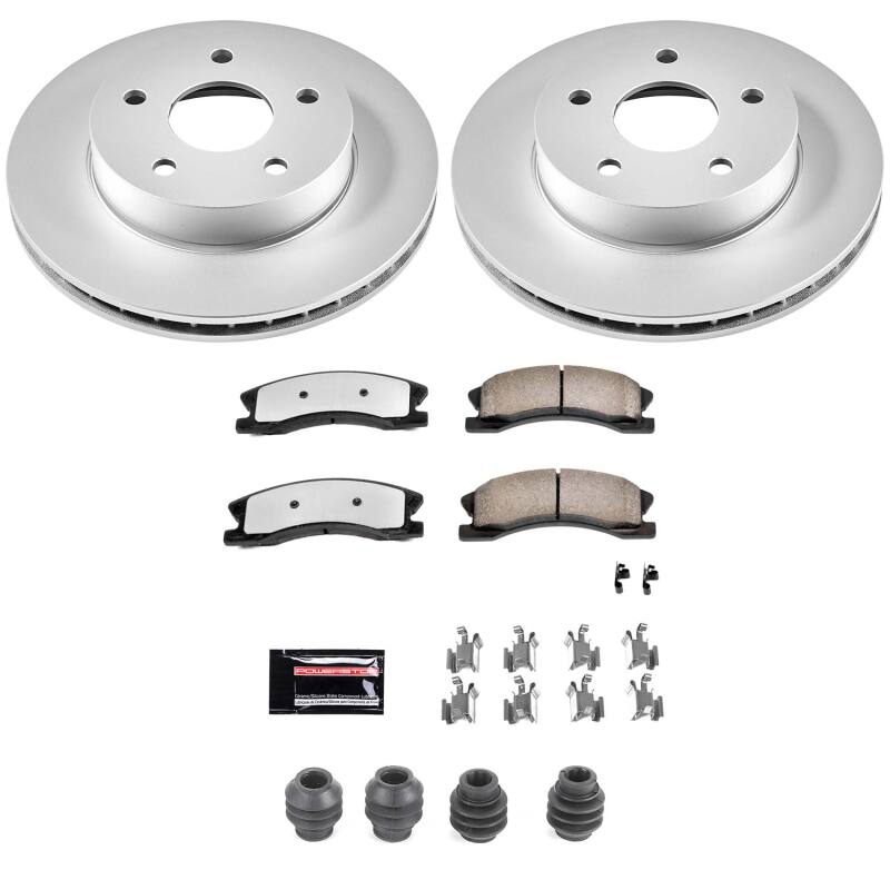 Jeep Grand Cherokee Brake Kit - Front - PowerStop - Z36 Coated Truck & Tow - `99-`04