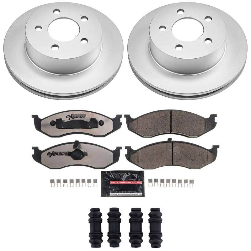 Jeep Cherokee Brake Kit - Front - PowerStop - Z36 Coated Truck & Tow - `99-`01