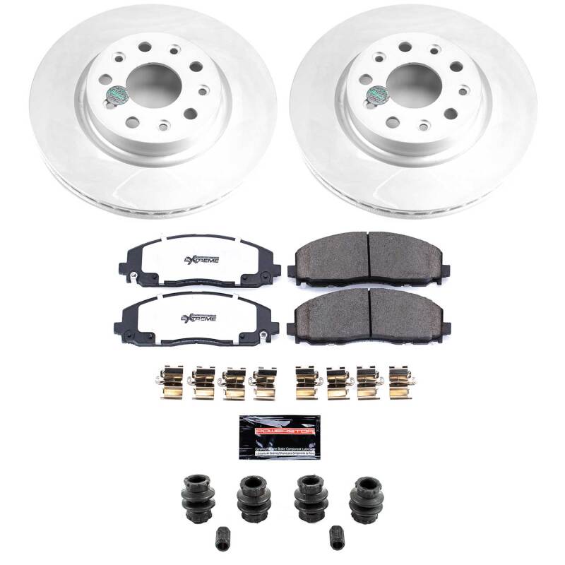 Jeep Wrangler Brake Kit - Front - PowerStop - Z36 Coated Truck & Tow - `18-`25