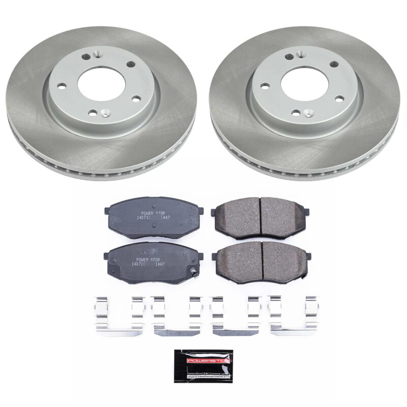 Jeep Wrangler Brake Kit - Front + Rear - PowerStop - Autospecialty Rotors + Z17 Pads + Evolution Premium Coated Drums + Shoes - `01-`06