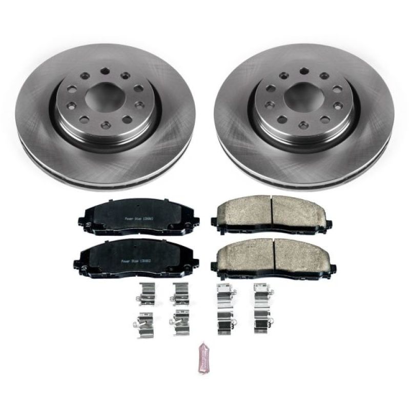 Jeep Wrangler Brake Kit - Front - PowerStop - Z17 Stock Replacement Rotors + Z17 Evolution Plus Ceramic Pads - `18-`19