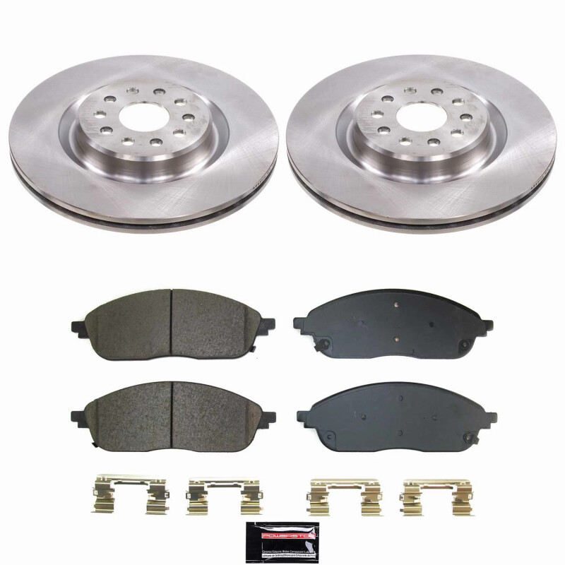 Jeep Grand Cherokee Brake Kit - Front - PowerStop - Z17 Evolution Plus Ceramic Pads + Autospecialty Rotors - `22-`24