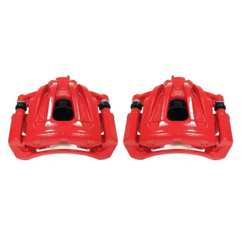 Jeep Liberty Brake Calipers (2) - Front - PowerStop - Powder Coated - Red - `02-`07